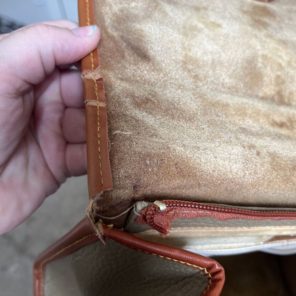 Dooney & Bourke Vintage Small AWL Satchel Taupe Brown - Picture 14 of 16